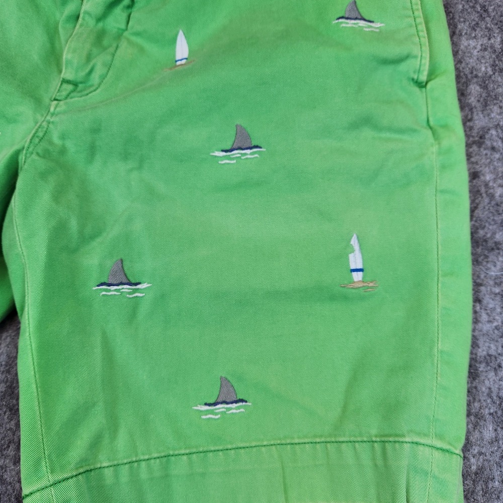 Polo Ralph Lauren Bedford Chino Shorts Men 35 Green Shark Sailboat Embroidered‎ - Picture 4 of 14